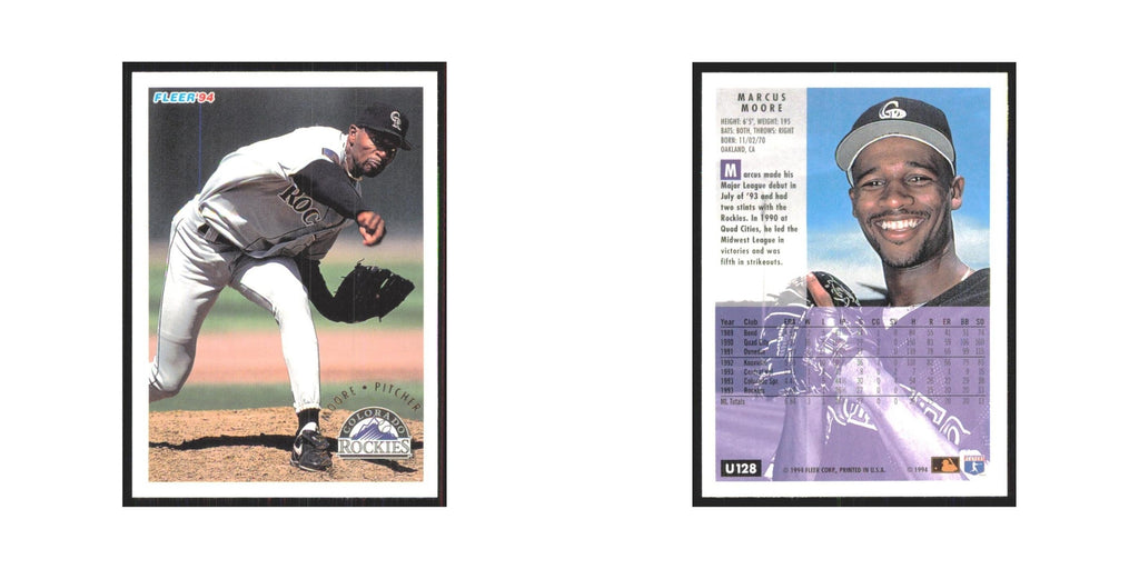 Marcus Moore 1994 Fleer Update #U128 Colorado Rockies Baseball Card NM