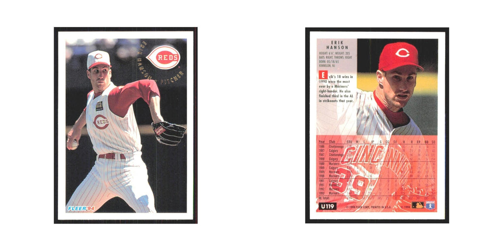 Erik Hanson 1994 Fleer Update #U119 Cincinnati Reds Baseball Card NM
