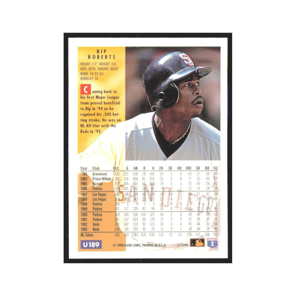 Bip Roberts 1994 Fleer Update #U189 San Diego Padres Baseball Card NM