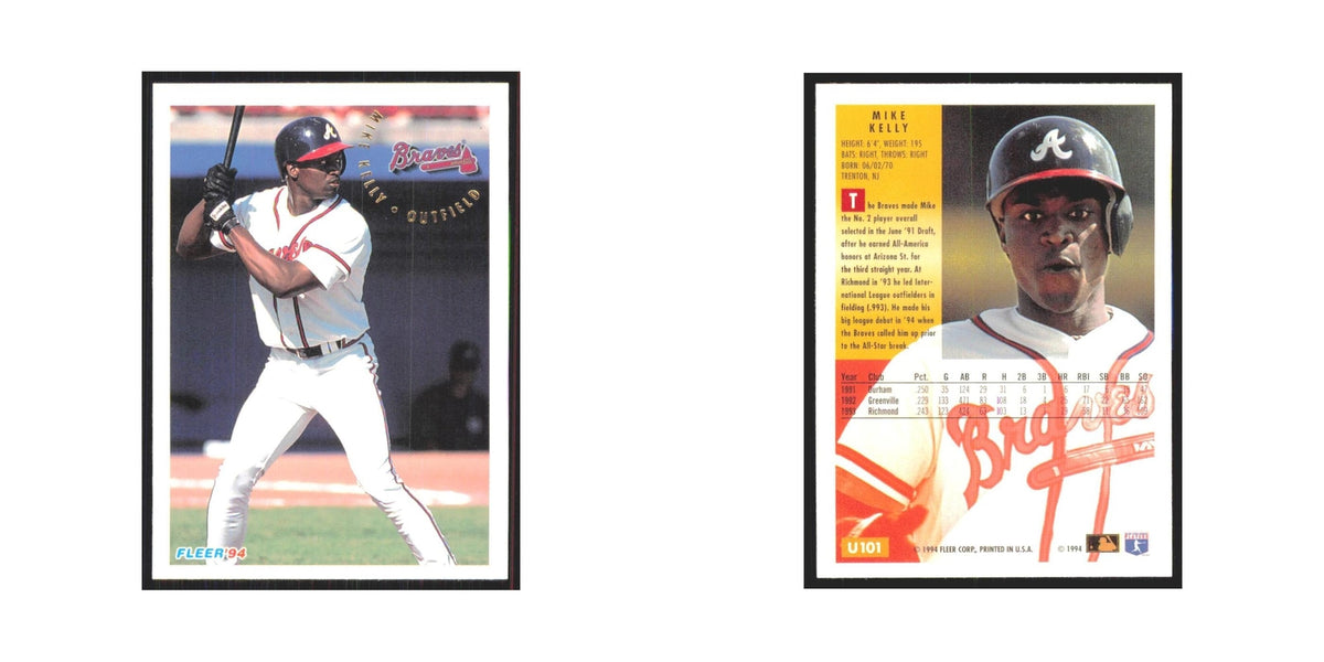 Mike Kelly 1994 Fleer Update #U101 Atlanta Braves Baseball Card NM