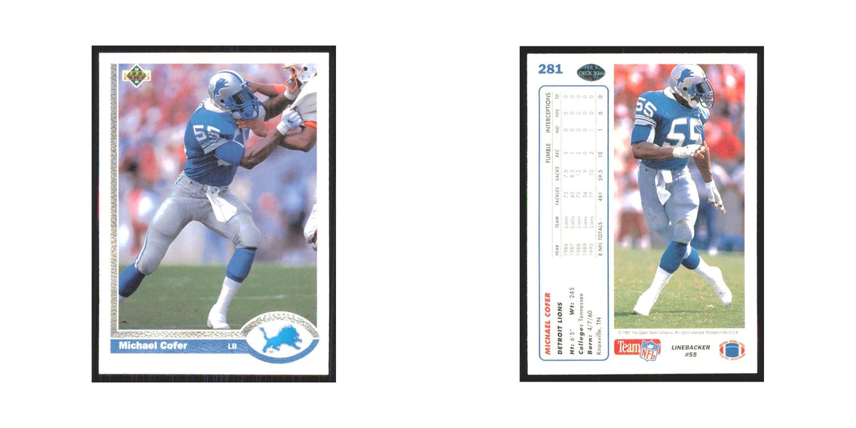 1991 Upper Deck Michael Cofer Lions #281