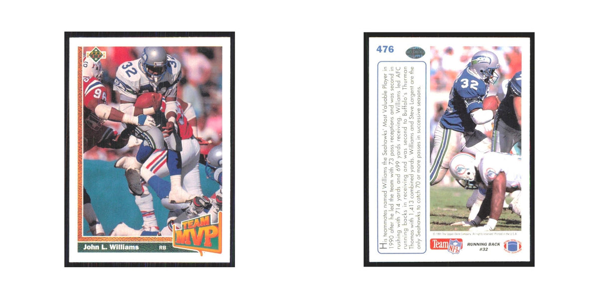 1991 Upper Deck John L. Williams Seahawks #476