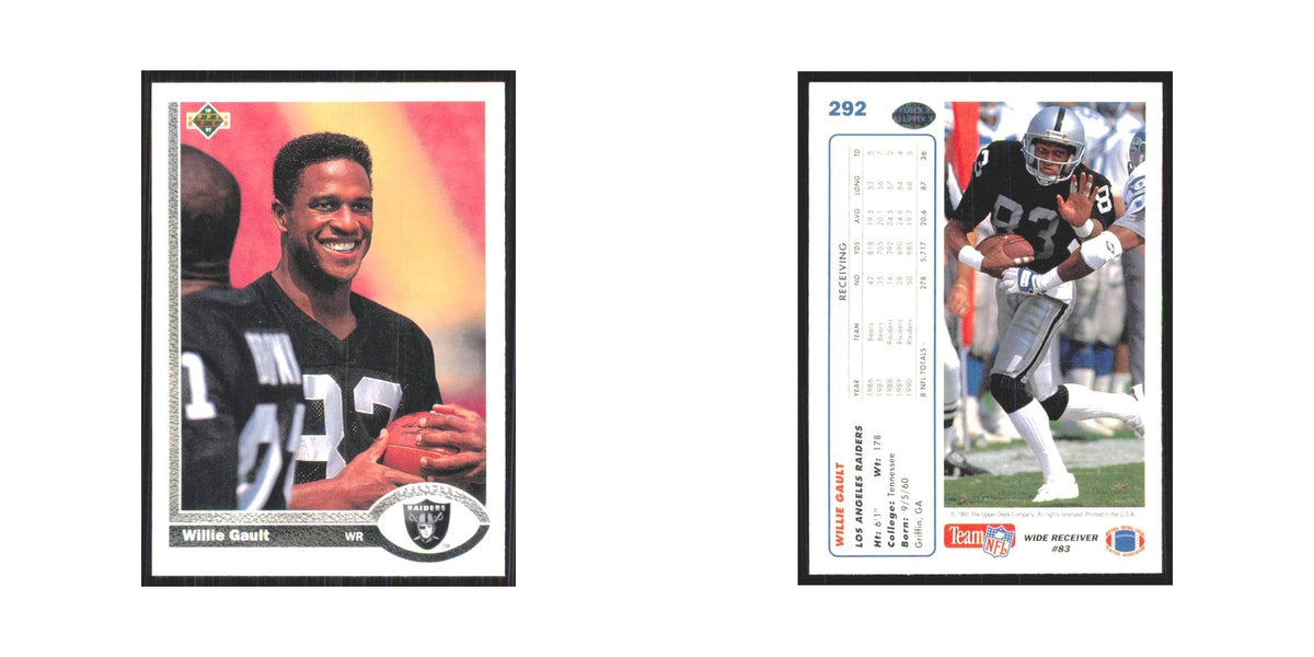 1991 Upper Deck Willie Gault Los Angeles Raiders #292