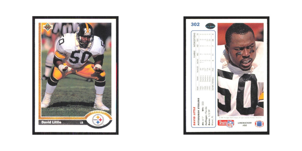 1991 Upper Deck David Little Steelers #302