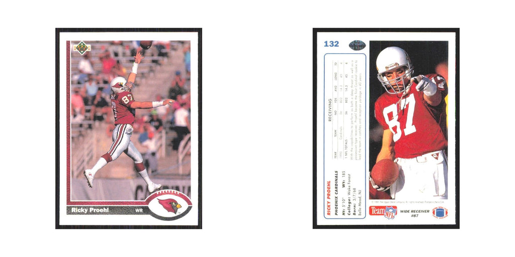 1991 Upper Deck Ricky Proehl Phoenix Cardinals #132