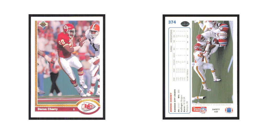 1991 Upper Deck Deron Cherry Chiefs #374