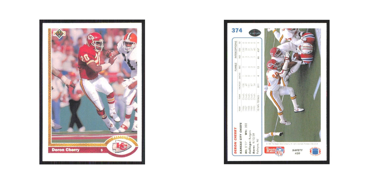 1991 Upper Deck Deron Cherry Chiefs #374