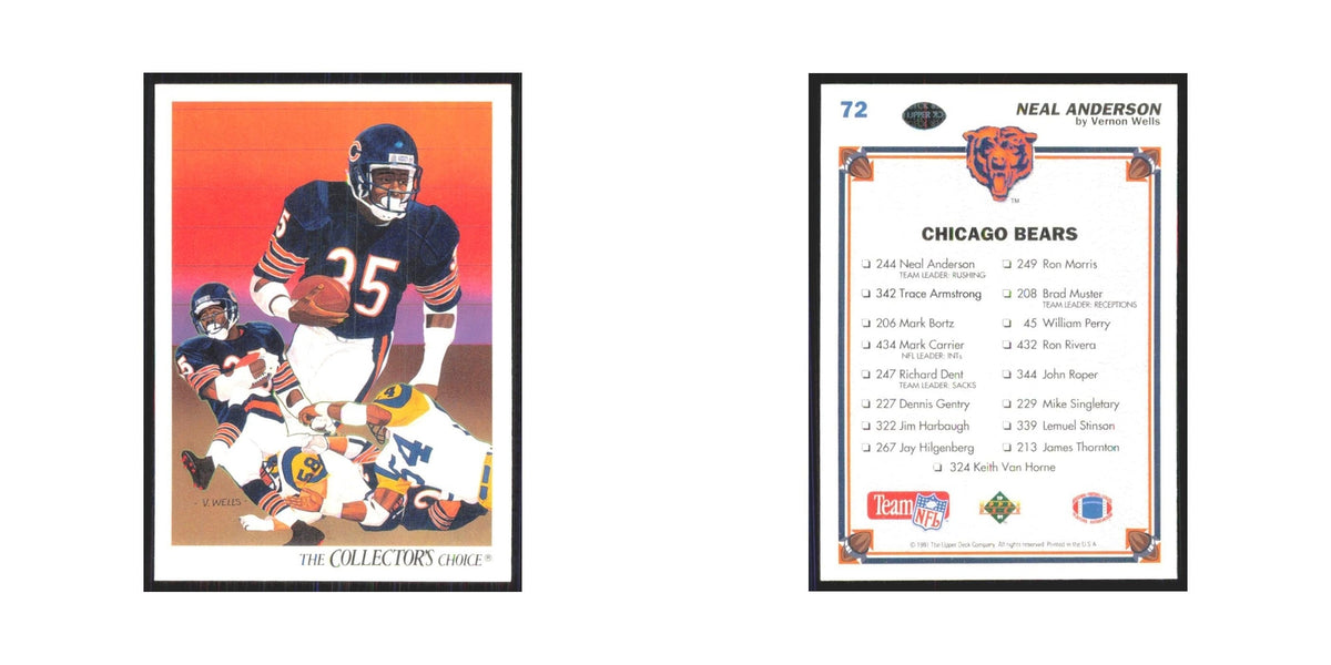 1991 Upper Deck Neal Anderson Bears #72