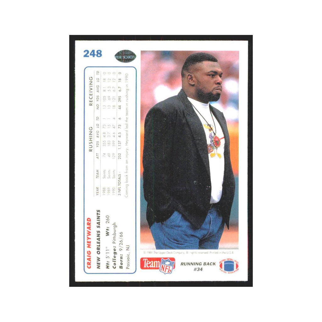 1991 Upper Deck Craig Heyward Saints #248