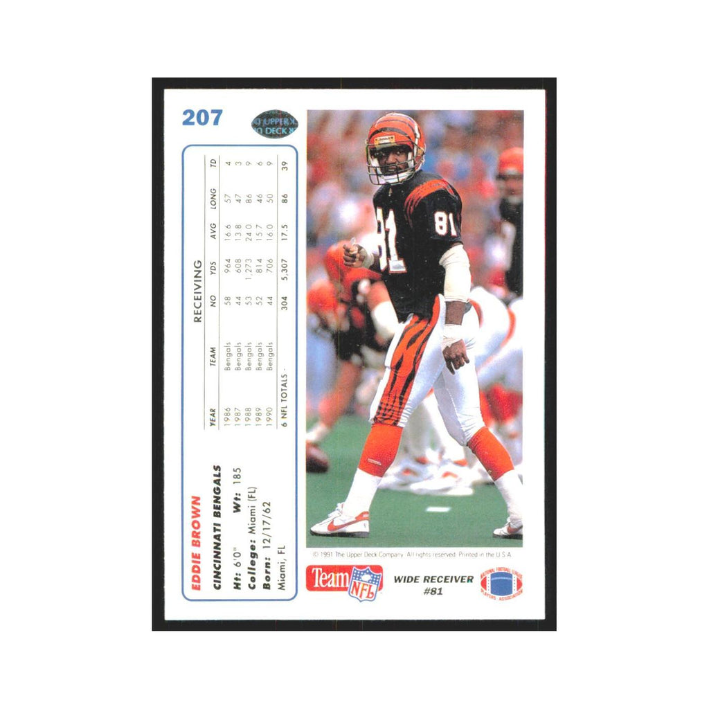 1991 Upper Deck Eddie Brown Bengals #207
