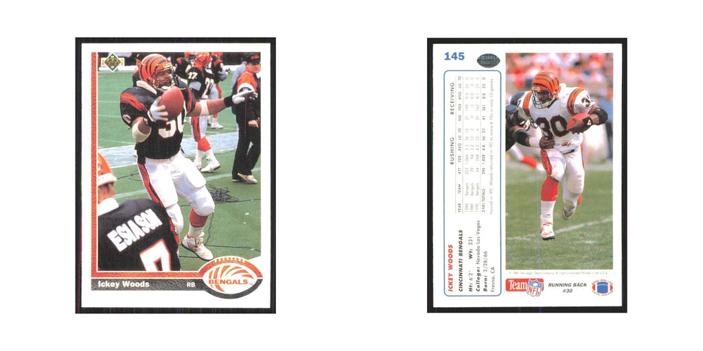 1991 Upper Deck Ickey Woods Bengals #145