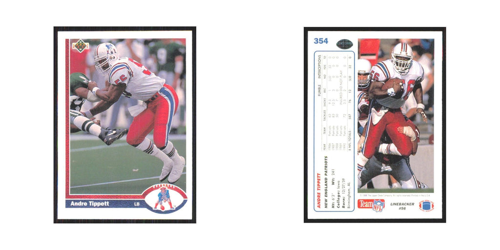 1991 Upper Deck Andre Tippett Patriots #354