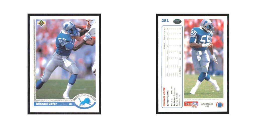 1991 Upper Deck Michael Cofer Lions #281