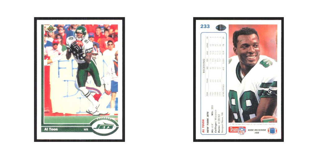 1991 Upper Deck Al Toon Jets #233