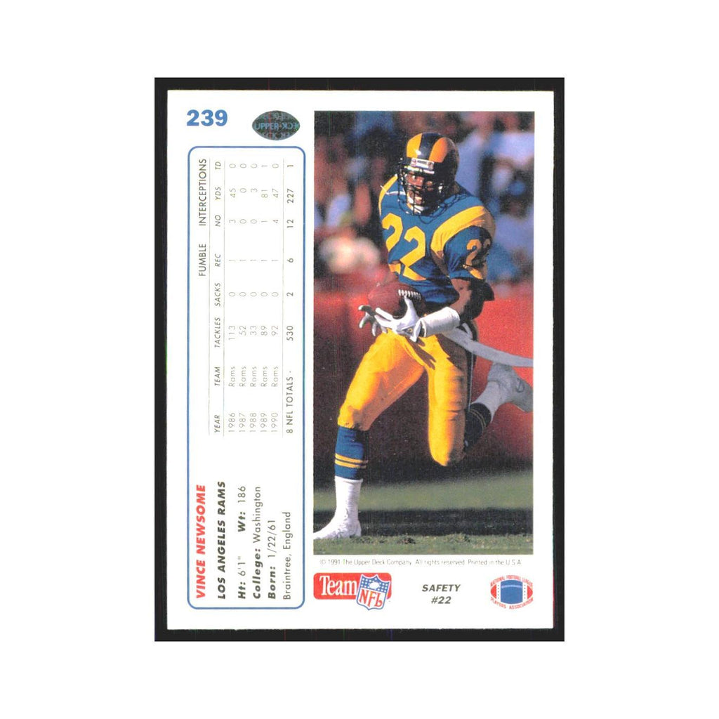 1991 Upper Deck Vince Newsome Rams #239