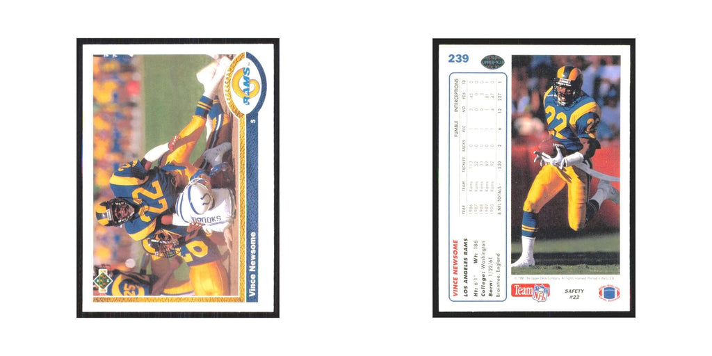 1991 Upper Deck Vince Newsome Rams #239