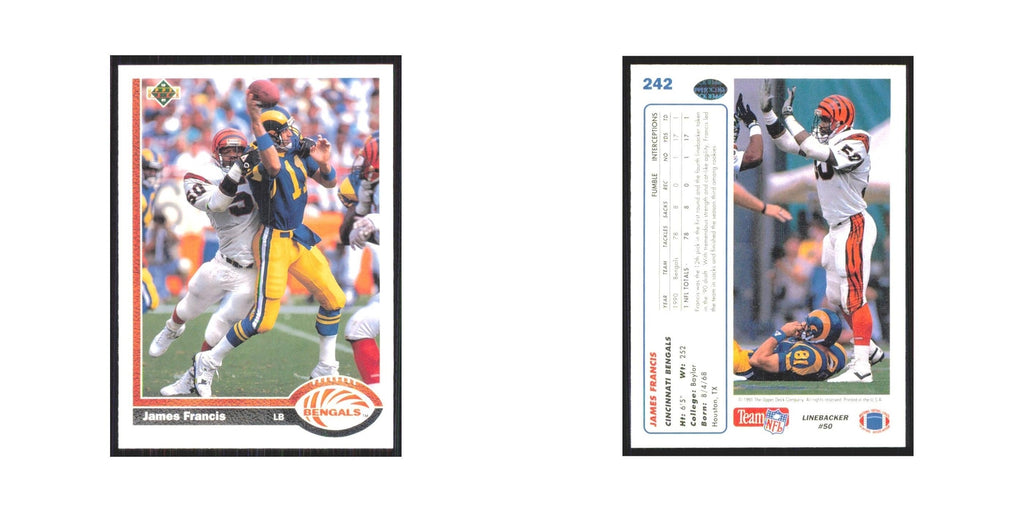 1991 Upper Deck James Francis Bengals #242