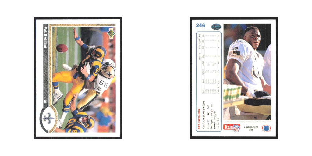 1991 Upper Deck Pat Swilling Saints #246