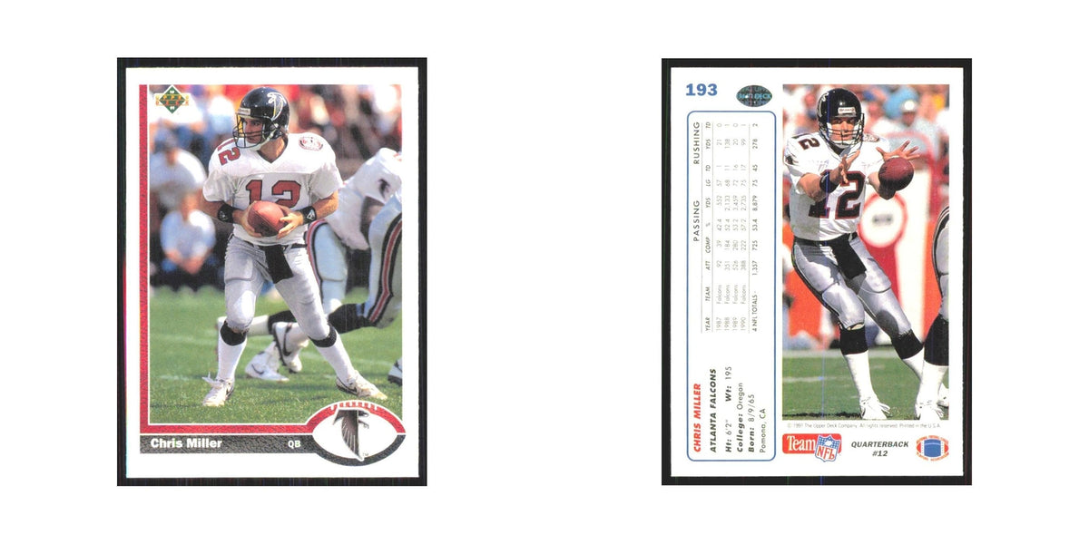 1991 Upper Deck Chris Miller Falcons #193