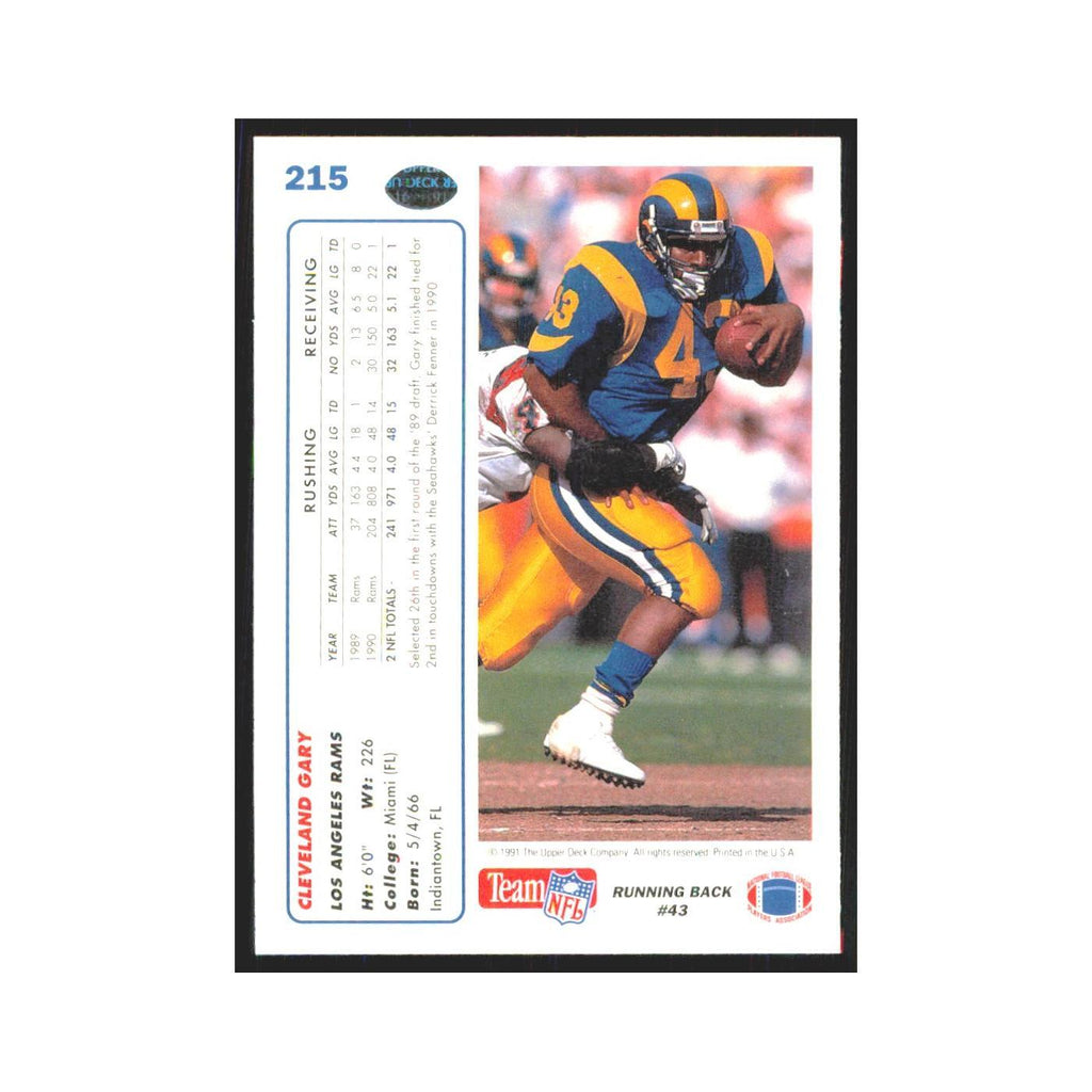 1991 Upper Deck Cleveland Gary Rams #215
