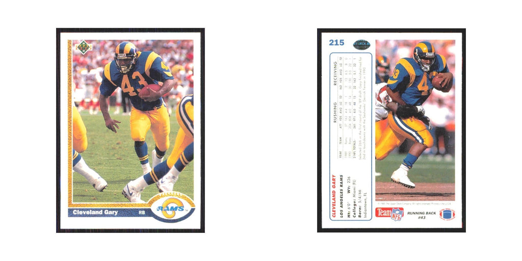 1991 Upper Deck Cleveland Gary Rams #215