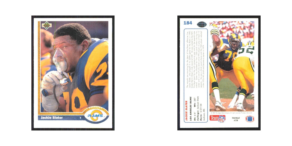 1991 Upper Deck Jackie Slater Rams #184