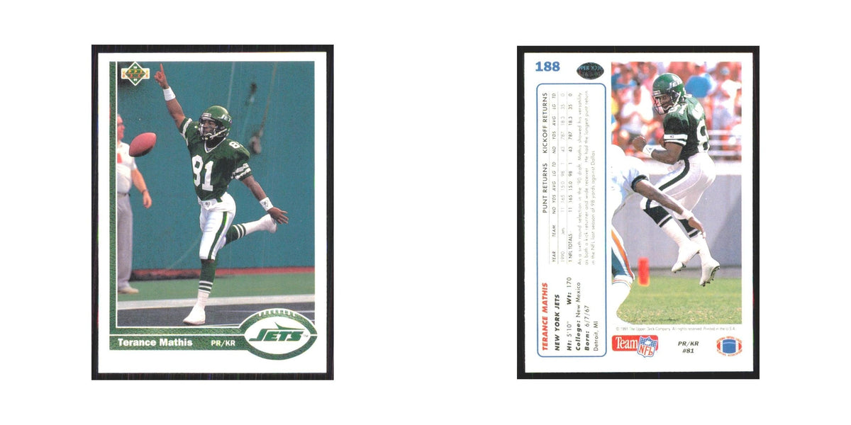 1991 Upper Deck Terance Mathis Jets #188