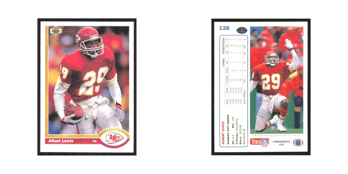 1991 Upper Deck Albert Lewis Chiefs #128