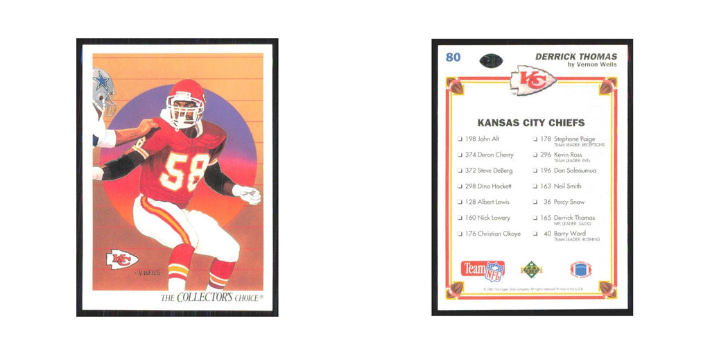 1991 Upper Deck Derrick Thomas Chiefs #80