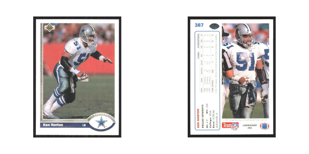 1991 Upper Deck Ken Norton Cowboys #387