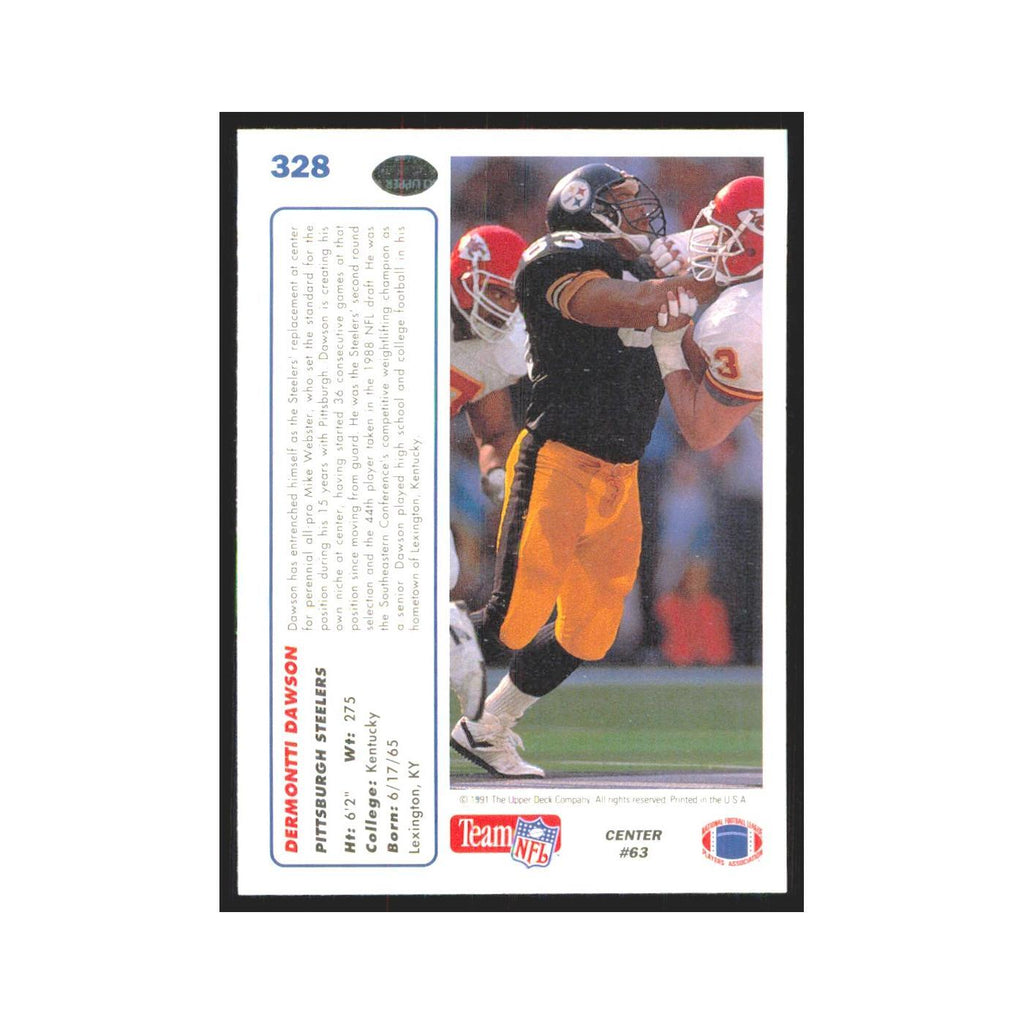 1991 Upper Deck Dermontti Dawson Steelers #328