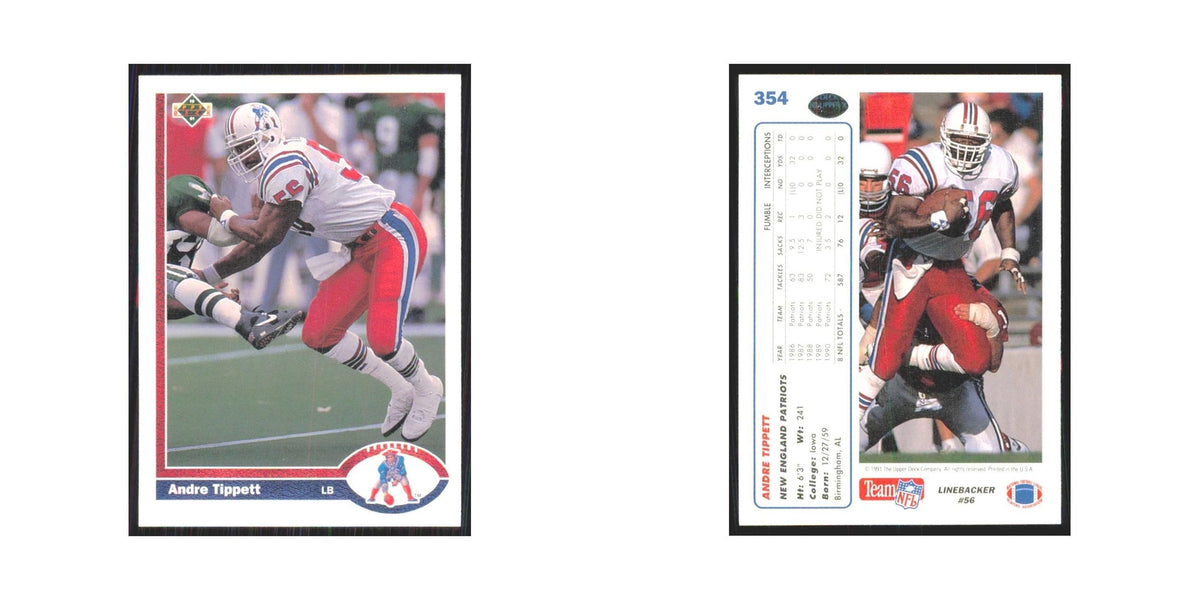 1991 Upper Deck Andre Tippett Patriots #354
