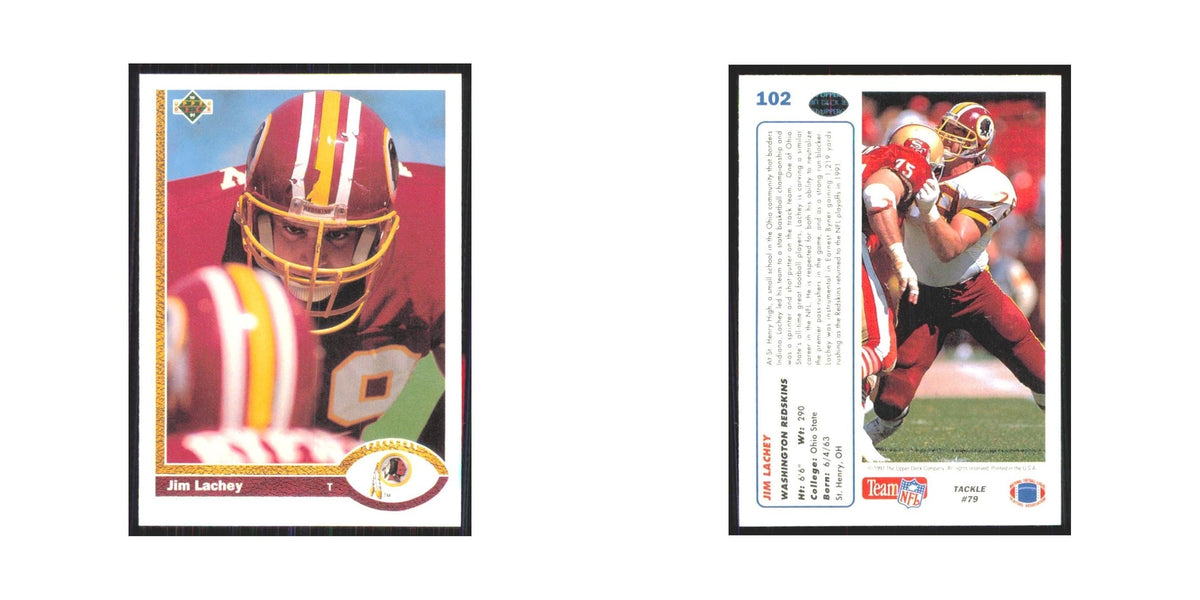 1991 Upper Deck Jim Lachey Redskins #102