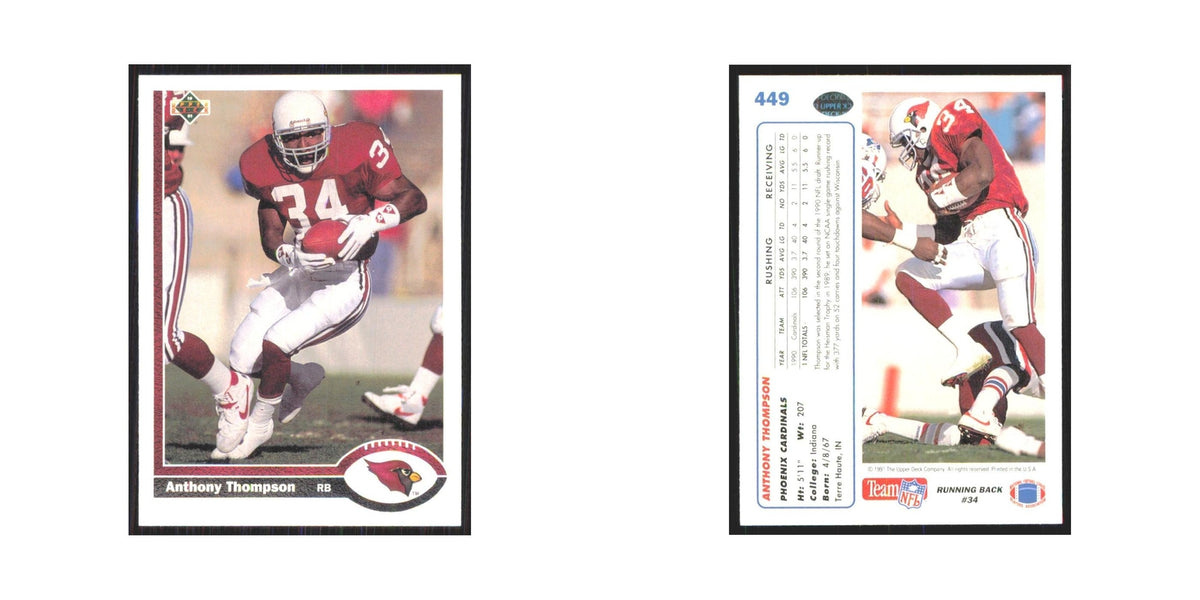 1991 Upper Deck Anthony Thompson Phoenix Cardinals #449