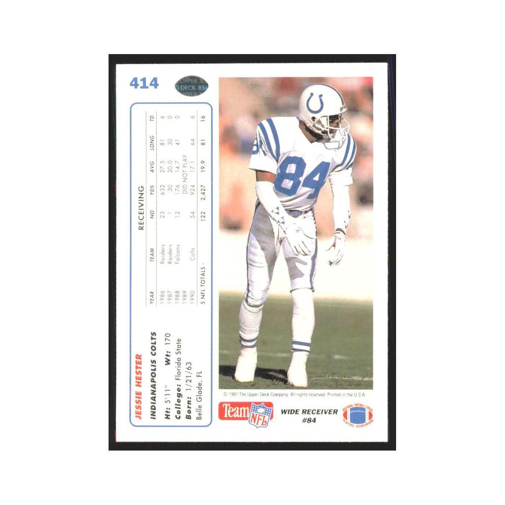 1991 Upper Deck Jessie Hester Colts #414