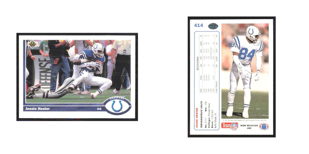 1991 Upper Deck Jessie Hester Colts #414