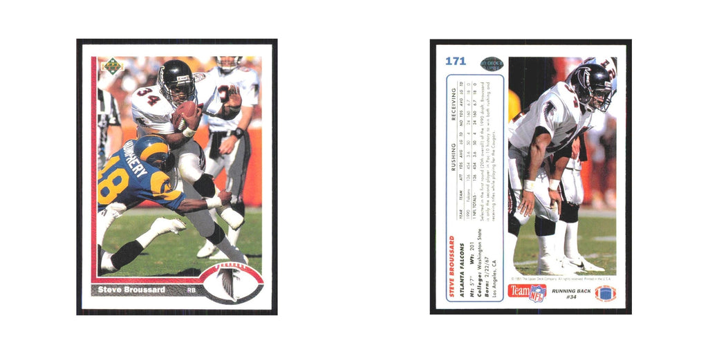 1991 Upper Deck Steve Broussard Falcons #171
