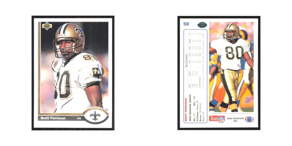 1991 Upper Deck Brett Perriman Saints #58