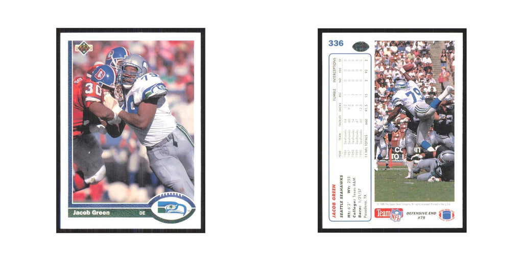 1991 Upper Deck Jacob Green Seahawks #336