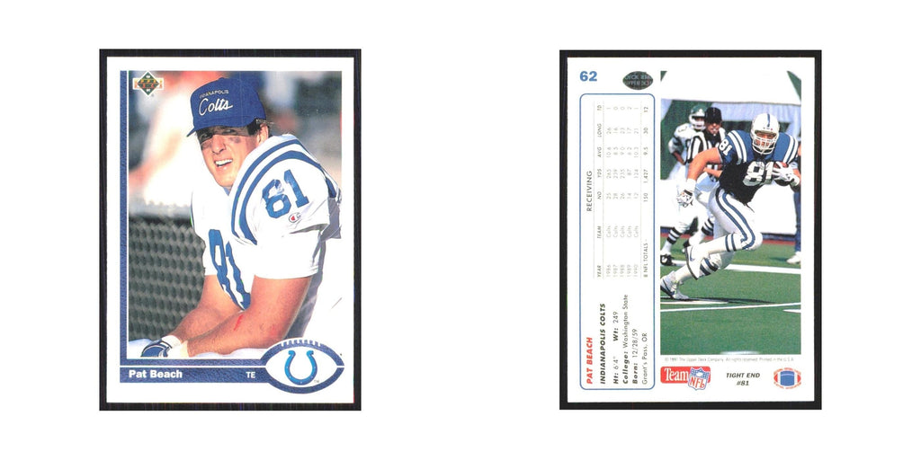 1991 Upper Deck Pat Beach Colts #62
