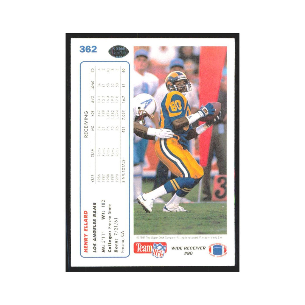 1991 Upper Deck Henry Ellard Rams #362