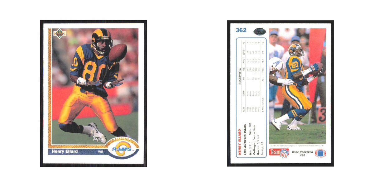 1991 Upper Deck Henry Ellard Rams #362