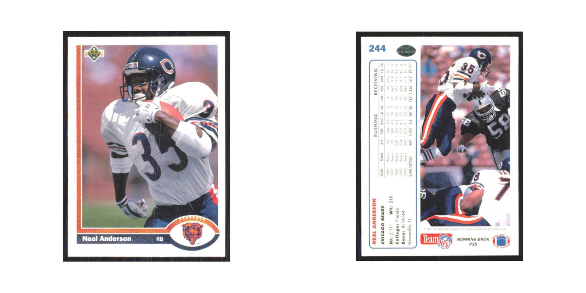1991 Upper Deck Neal Anderson Bears #244