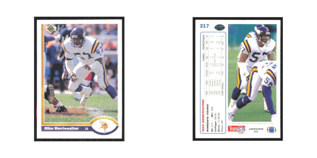 1991 Upper Deck Mike Merriweather Vikings #217