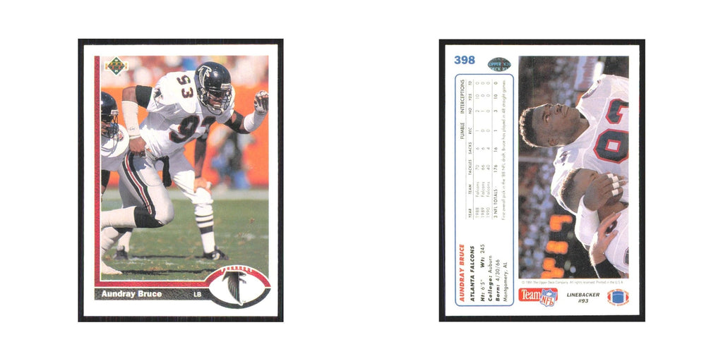 1991 Upper Deck Aundray Bruce Falcons #398