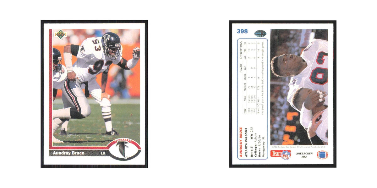 1991 Upper Deck Aundray Bruce Falcons #398