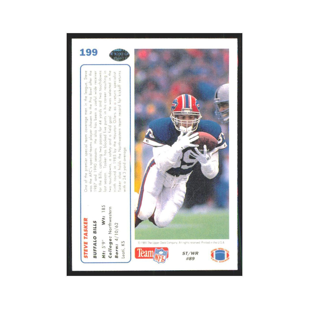 1991 Upper Deck Steve Tasker Bills #199