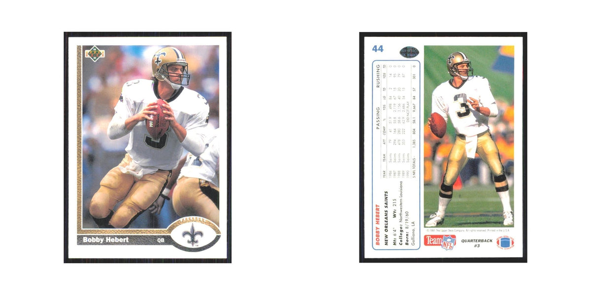 1991 Upper Deck Bobby Hebert Saints #44