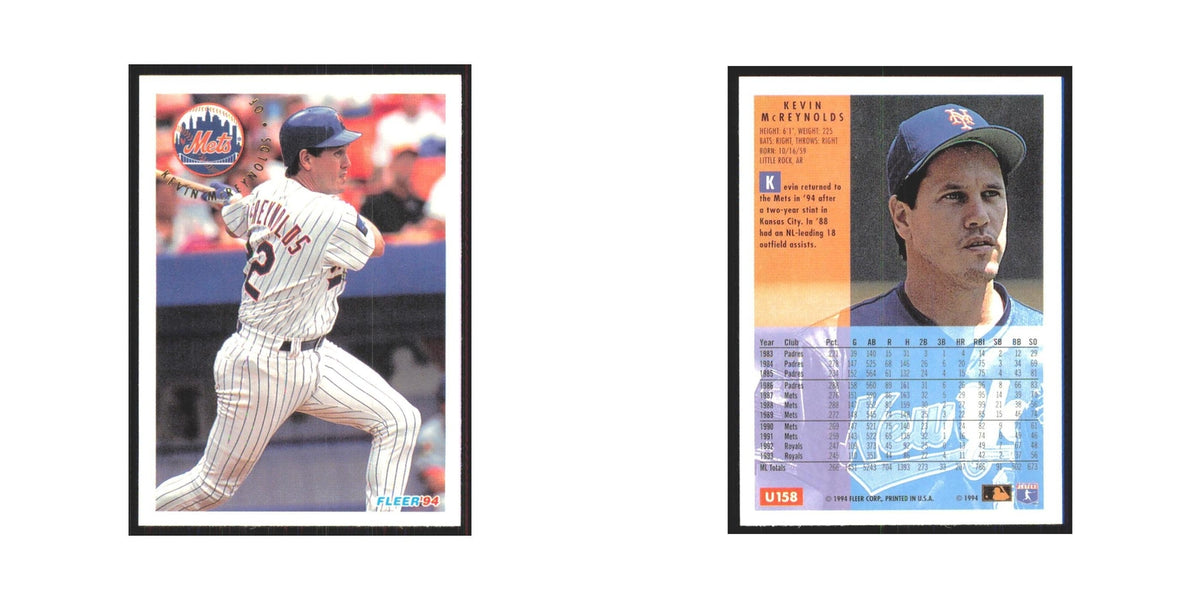 Kevin McReynolds 1994 Fleer Update #U158 New York Mets Baseball Card NM