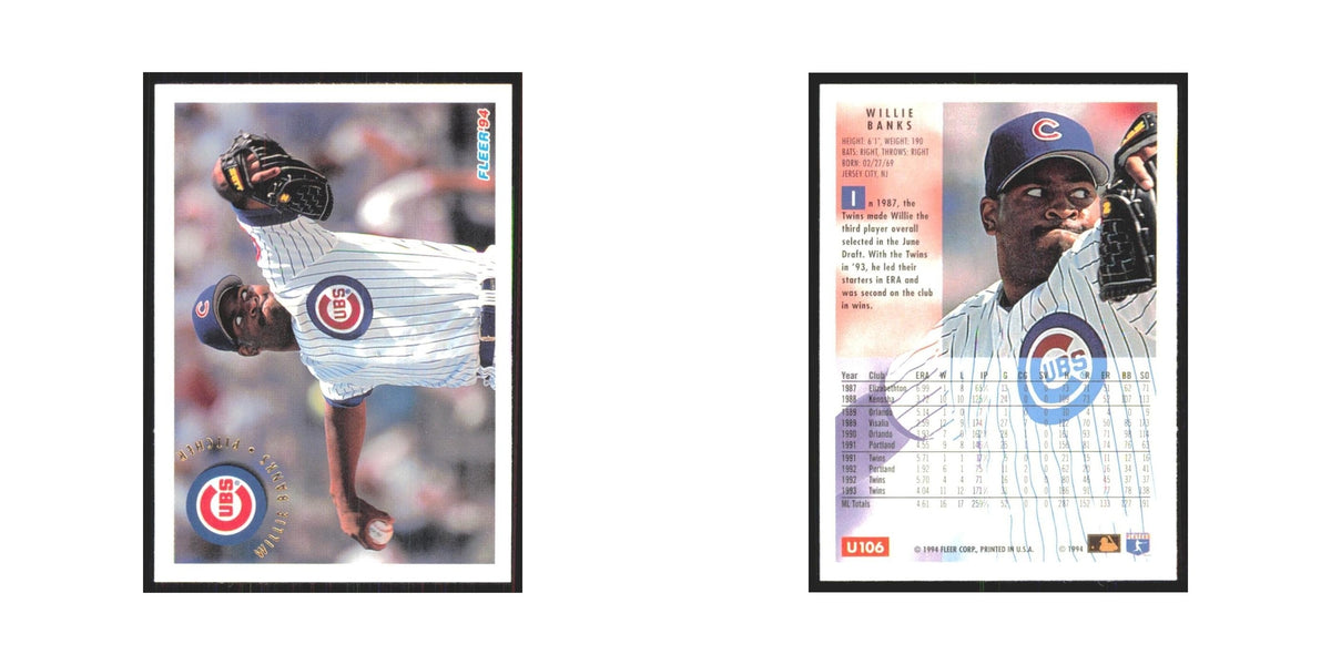 Willie Banks 1994 Fleer Update #U106 Chicago Cubs Baseball Card NM